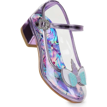 Kiko Kids Unicorn Kız Çocuk Topuklu Abiye Şeffaf Ayakkabı
