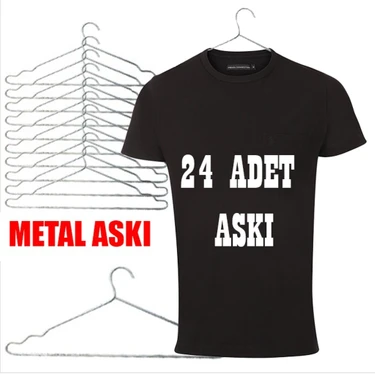 Weblonya Metal Elbise Askısı 24 Adet Şık ve Kullanışlı Kıyafet Askısı