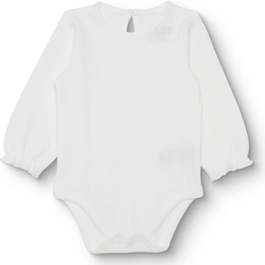 Hellobaby Kız Bebek Uzun Kol Body Jakar Örme Bisiklet Yaka Uzun