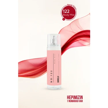 Bargello Kadın Vücut Spreyi No:122 - Ferah ve Çiçeksi Koku, 210 ml, Kalıcı ve Hafif