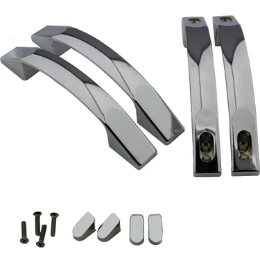 Seta  2 Kapaklık Krom Duşakabin Kulpu 140 mm ve 160 mm  Ölçülerine Uygun 2 Iç 2 Dış Çift Kapak  D