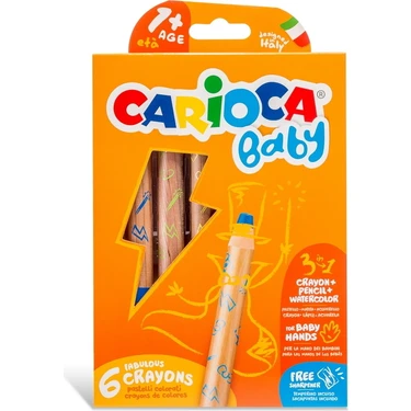 Carioca "3 In 1" Jumbo Bebek Ahşap Gövdeli Boya Kalemi
