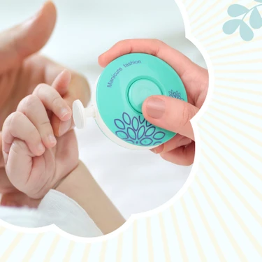Hodaf Yenidoğan Bebek Tırnak Törpüsü Pilli 6 Başlıklı Çocuk Tırnak Makası Manikür Set Bebek Bakım