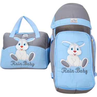Dilebebe Mobil Peluş Tavşanlı 2'li Çanta Kundak