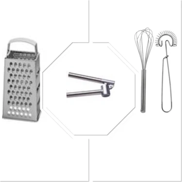 IKEA 2'li Çırpıcı+Çelik Rende+Çelik Sarımsak