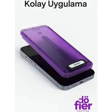 Döfier Apple iPhone 16 Uyumlu Full Seri Kırılmaz Cam Ekran Koruyucu + Kolay Uygulama Aparatı Tam