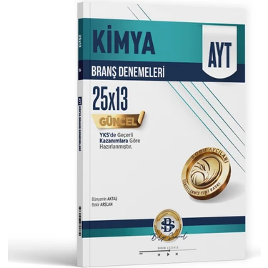 Bilgi Sarmal Yayınları AYT Kimya Branş Denemeleri 25x13 Set Üniversite Hazırlık YKS Sınav Kitapları