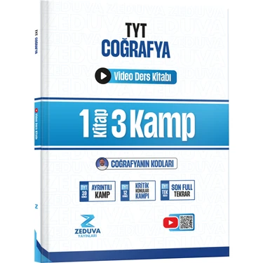 Zeduva Yayınları Coğrafyanın Kodları Tyt Coğrafya 1 Kitap 3 Kamp Video Ders