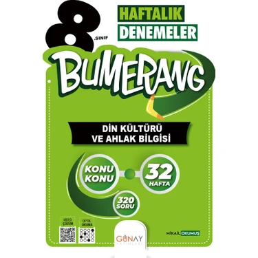 Günay Yayınları 8.Sınıf Bumerang 32 Haftalık Din Kültürü Ve Ahlak Bilgisi