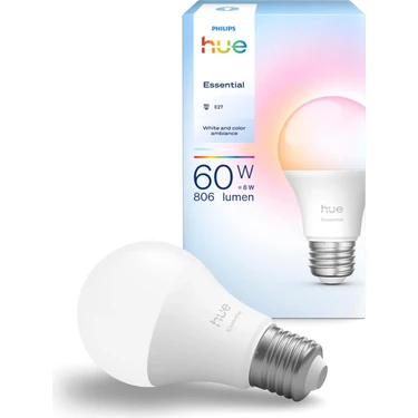 Philips Hue Essential 8W E27 806 Lumen Renkli Akıllı Ampul