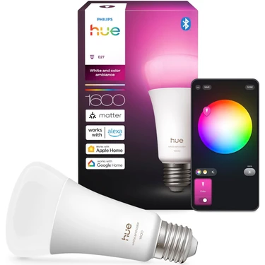 Philips Hue E27 1600 Lumen Renkli Akıllı Ampul 11.8W