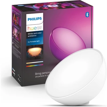 Philips Hue GO V2 Taşınabilir Akıllı Led Masa Lambası, Bluetooth Özellikli, Beyaz ve
