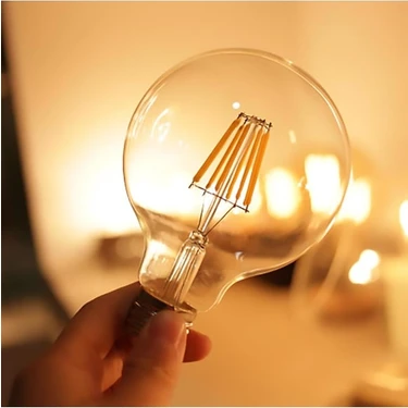 Cata CT-4354 9W Rustik LED G95 Glop Ampul E27 Günışığı 3000K Dekoratif Filament Lamba 850