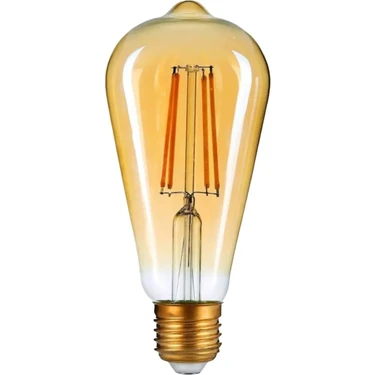 Neo Vista Armut Tipi Ampül Flemanlı Tasarruflu ST64 4W LED Rustik Dekoratif Ampul Vintage