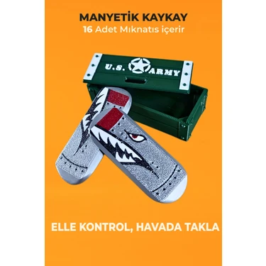 Mıknatıslı Stres Oyuncağı 16 Mıknatıslı Creva Kickflip Kaykay – KöpekBalığı Manyetik El Oyuncağı