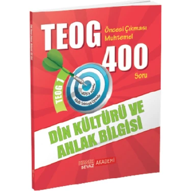 Kırmızı Beyaz Yayınlar Yayın Teog Öncesi 400 Soru Din Kültürü ve Ahlak