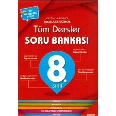 Element Yayınları 8. Sınıf Tüm Dersler Soru