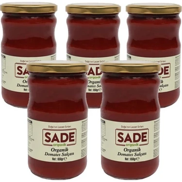 Sade Organik Domates Salçası 650 gr