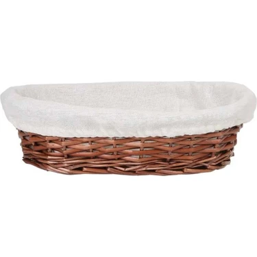 Hasır Bezli Oval Hamur Mayalama Sepeti | Ekmek Sepeti 28 cm