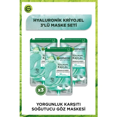 Garnier Göz Maskesi - Hyaluronik Kriyojel 3'lü