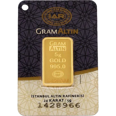 T51 Tuğrul Altın 5 Gram  Külçe Altın  24
