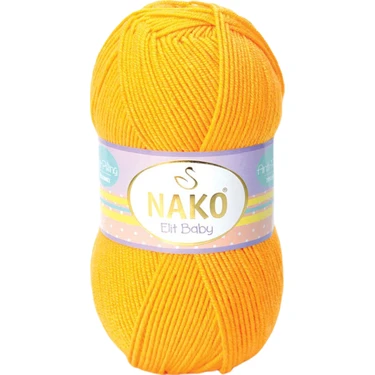 Nako Elit Baby Anti-Pilling El Örgü Ipi Ipliği Yünü Renk KODU:4674-PORTAKAL