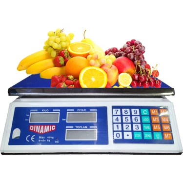 Dinamic Terazi Bakkal Manav Market ve Pazarcı Tartıcı Max.40 Kg 2.Gr