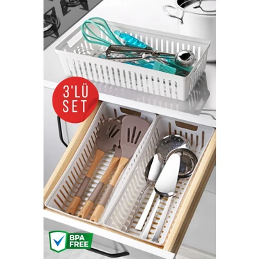 Nandy Home 3 Adet Çekmece Içi Bıçaklık & Kaşıklık
