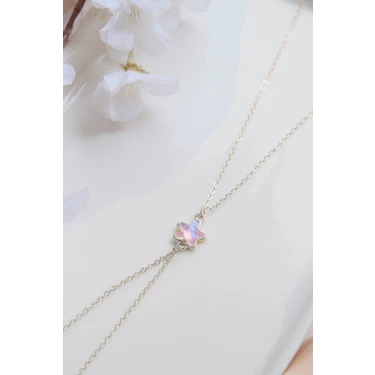Aurrari Silver Pembe Zirkon Taşlı Yıldız