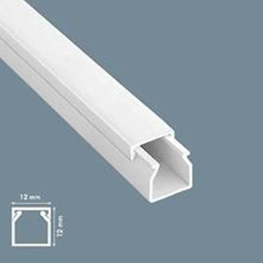 Mutlusan 12 x 12 Yapışkanlı Kablo Kanalı 10 Metre 1 MT X 10