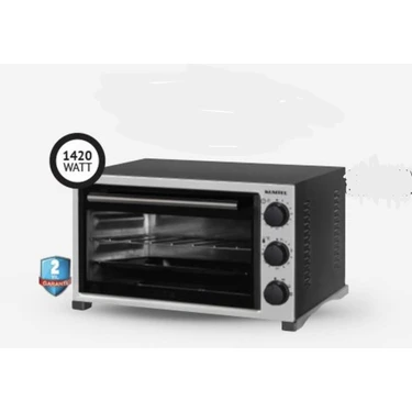 Kumtel 1420W Siyah 35 Litre Mini  Fırın Siyah-Beyaz