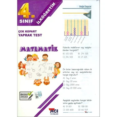 Açı Yayınları 4. Sınıf Matematik Çek Kopart Yaprak