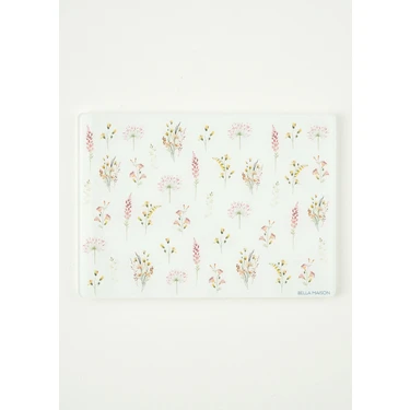 Bella Maison Flores Cam Kesme Tahtası (35X25