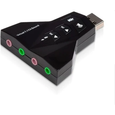 Maxgo 2100 Usb Ses Kartı 7.1 Kanal Çevirici Dönüştürücü Laptop Harici Kartı Mikrofon Kulaklık