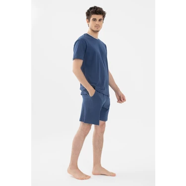 Koza İç Giyim Erkek Double Yaka Şortlu Pijama