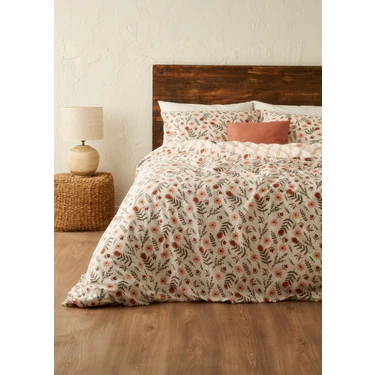 Bella Maison Florian Pamuklu Tek Kişilik Nevresim Seti Kiremit (160x220