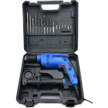 Hyundai 710W Darbeli Matkap 16 Parça Uç Seti ve Pls. Çanta ile Güçlü