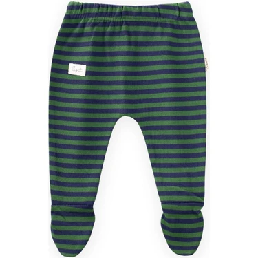 Ayaklı Bebe Pantolon 0-6 Ay Haki Lacivert