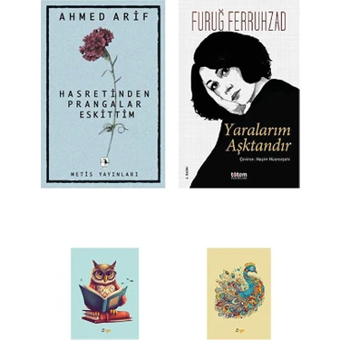 Dara Yayınları Hasretinden Prangalar Eskittim - Ahmed Arif - Yaralarım Aşktandır -Furuğ Ferruhzad