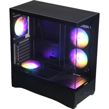 Dark Diamond PRO 2025 Edition 4x12cm FRGB LED Fanlı, 1x USB 3.1, 2x USB 2.0, Tempered Glass,