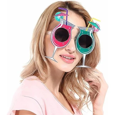 SHC4200 Mey Ithalat® Kokteyl Temalı Hawaii Yaz Partisi Gözlüğü 15X16