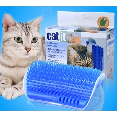 Nesever Catit Kedi Kaşınma Aparatı Mavi Köşe Kaşınma