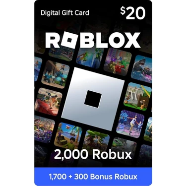 Roblox Gift Card 2000 Robux (Eur Eksiksiz Tam