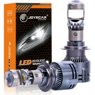 Joyecar H7 Mercekli Projektör Lens LED Far 120W Yüksek Parlaklık ve 6500K Soğuk Beyaz