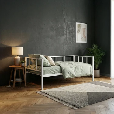 Unimet Atlas Tek Kişilik Metal Karyola, Daybed, Divan, Sedir
