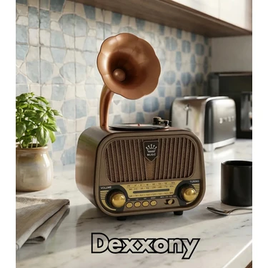 Dexxony Dcx-13 Nostaljik Kahverengi Radyo Yeni Nesil Nostaljik Ahşap Görünümlü Radyo | Bluetooth