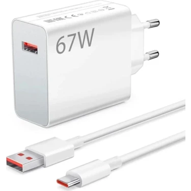 Xmart 67W (Watt) Mi 14 Ultra Uyumlu Şarj Seti Kablo (1m) +