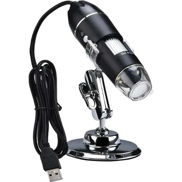 Alfalink 1600X Zoom 2MP USB Dijital Mikroskop 8 Ledli Kamera Saç, Cilt Analizi, Eğitim,