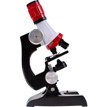 Moleküler Biyolojik Çoçuk Eğitici Mikroskop Kiti LED Işıklı Zoom 100X 400X 1000X