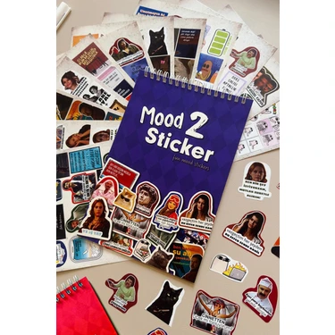 Copyrite Mood 2 Eğlenceli Sticker Defteri 230+ Adet Bullet Journal, Scrapbook, Laptop, Meme, Mood